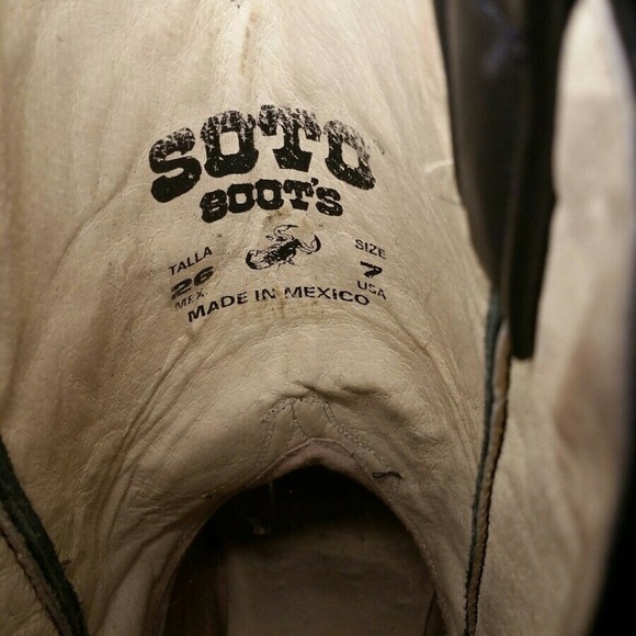 Soto cowboy boots black buckstich W9.M7 scorpion - Picture 7 of 7